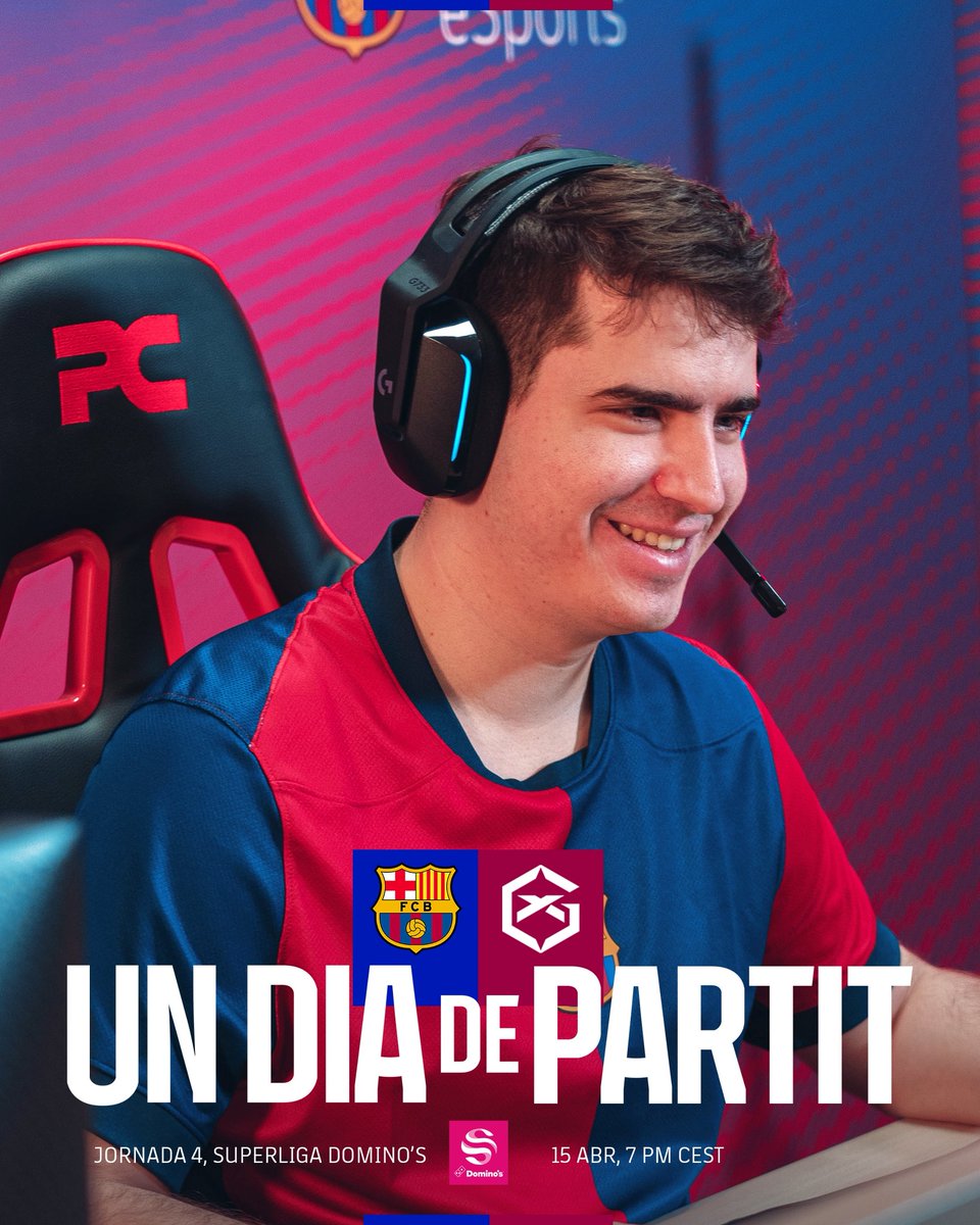 Barça eSports 🎮 (@fcbesports) on Twitter photo 🤩UN DIA DE PARTIT🤩
Partidàs contra uns vells amics de la casa. Show assegurat! 🔥
🆚<a href="/GIANTXLeague/">GIANTX League of Legends</a> | #SuperligaDominos
⏰19:00
📺Twitch.tv/FCBarcelona | Twitch.tv/LVPes 🤩UN DIA DE PARTIT🤩
Partidàs contra uns vells amics de la casa. Show assegurat! 🔥
🆚<a href="/GIANTXLeague/">GIANTX League of Legends</a> | #SuperligaDominos
⏰19:00
📺Twitch.tv/FCBarcelona | Twitch.tv/LVPes