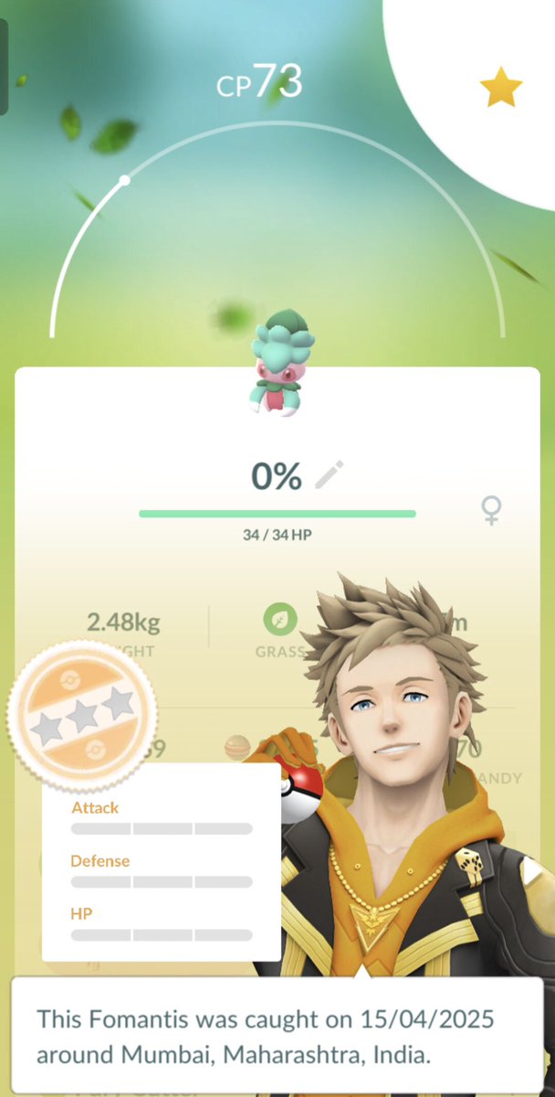 AdityaPanicker5's tweet photo. 0% #iv #Nundo #Fomantis #2 #PokemonGO #PokemonGOIndia #PokemonGOMumbai https://t.co/dsjhcL8He2