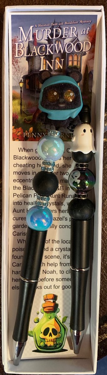 Laurie McLean (@agentsavant) on Twitter photo My client <a href="/pennyink/">penny warner</a> (Penny Warner) made these pens and this bookmark for the September launch of her newest cozy mystery: Murder at Blackwood Inn--a Haunted Dead and Breakfast Mystery! I received them and this bookmark for my birthday. So adorbs. My client <a href="/pennyink/">penny warner</a> (Penny Warner) made these pens and this bookmark for the September launch of her newest cozy mystery: Murder at Blackwood Inn--a Haunted Dead and Breakfast Mystery! I received them and this bookmark for my birthday. So adorbs.