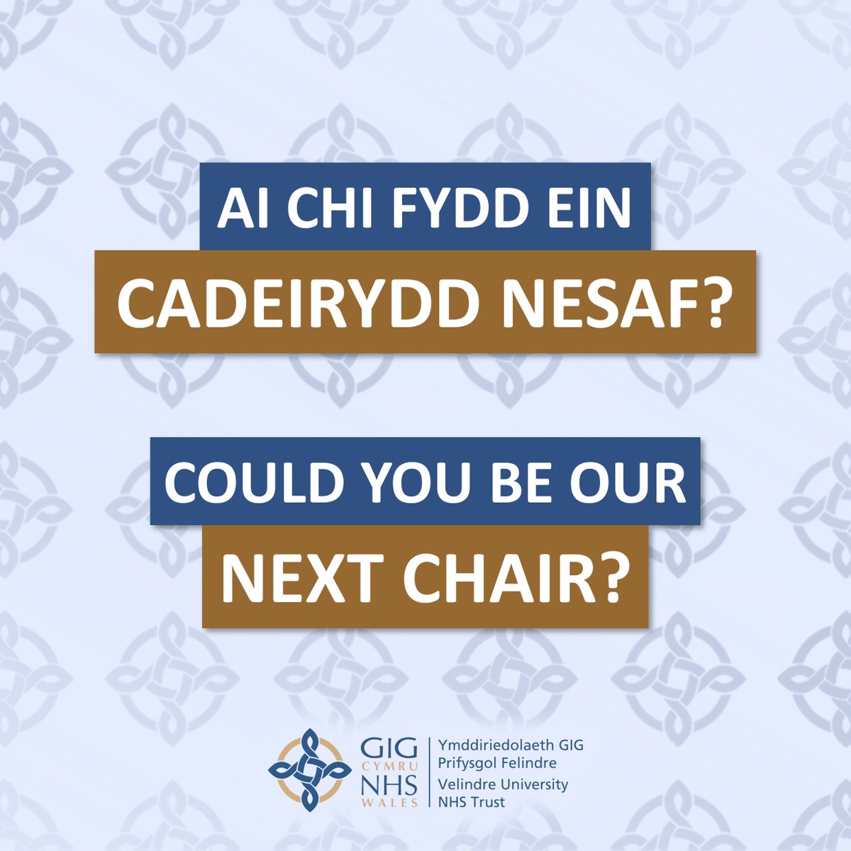 ⏳ Tri diwrnod i fynd! 

Dim ond tri diwrnod sydd i wneud cais am rôl ein cadeirydd. Os ydych chi’n frwd dros ragoriaeth ac mae gweledigaeth gennych ar gyfer y dyfodol, gwnewch gais nawr. Gyda’n gilydd, gallwn wneud gwahaniaeth.

🔗 cais.tal.net/vx/lang-cy/mob…