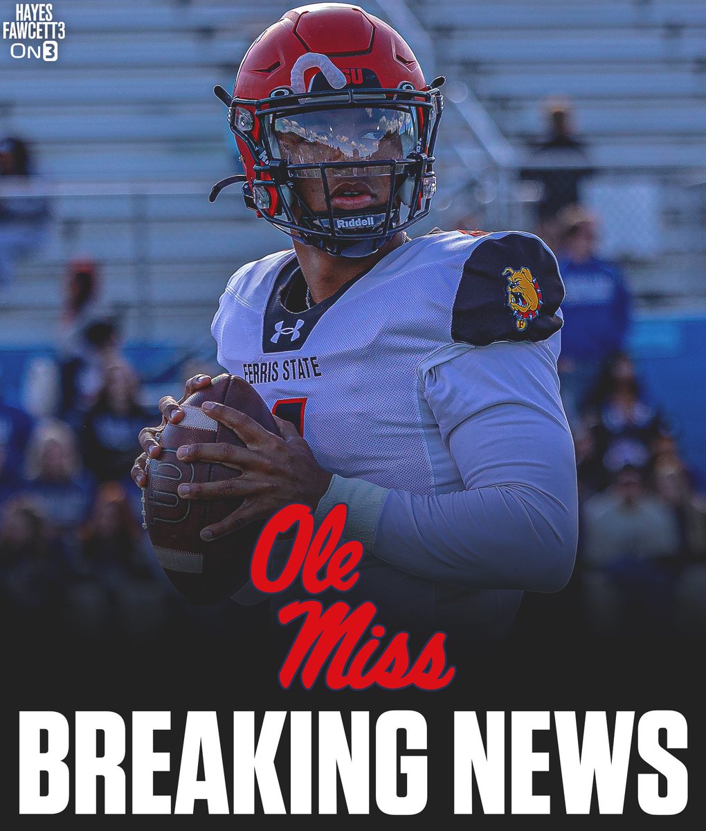 BREAKING: Ferris State All-American QB Trinidad Chambliss has Committed to Ole Miss, he tells @on3sports

The 6’1 200 QB threw for 2,925 Yards &amp; 26 TDs last season 

Added 1,019 yards and 25 TDs on the ground

Also led his team to a National Championship 

on3.com/db/trinidad-ch…