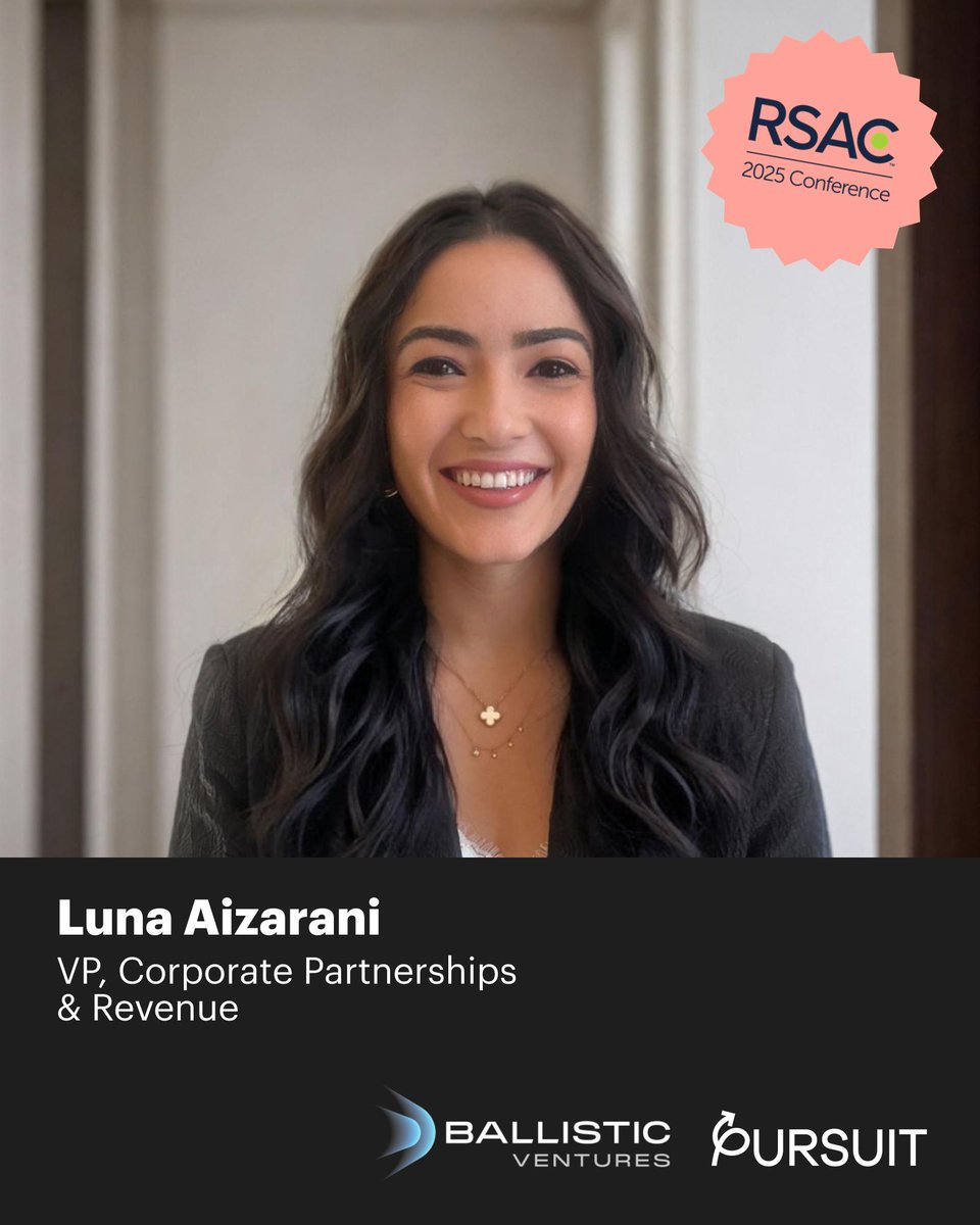 Excited to share that our staff member, Luna Aizarani, will be at RSA 2025 in San Francisco to discuss the Ballistic x Pursuit Cyber Fellows Program.

If you're passionate about the future of cybersecurity talent, industry innovation, or just want to connect — I would love to