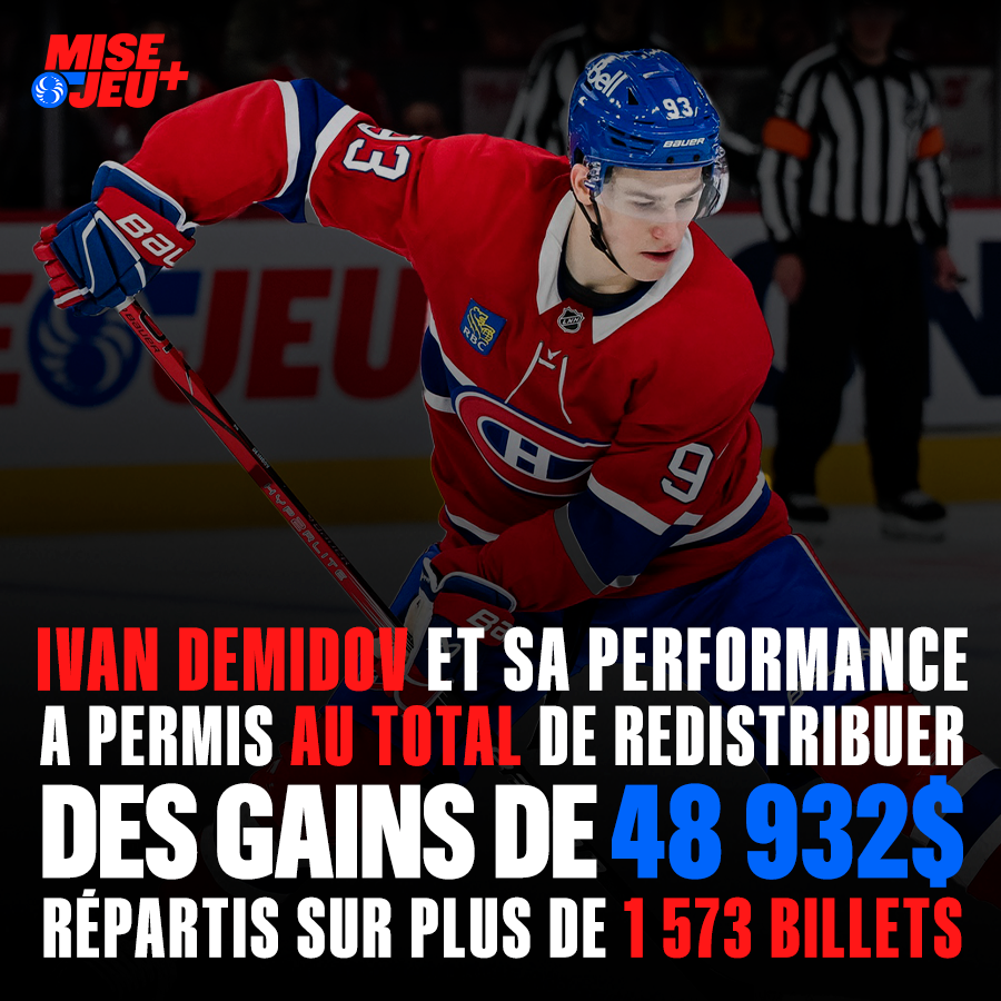 Le hype n’était pas exagéré.
Ivan Demidov a frappé fort dès le départ.
Le genre de début qui fait sourire les parieurs. 😎💵
#GoHabsGo