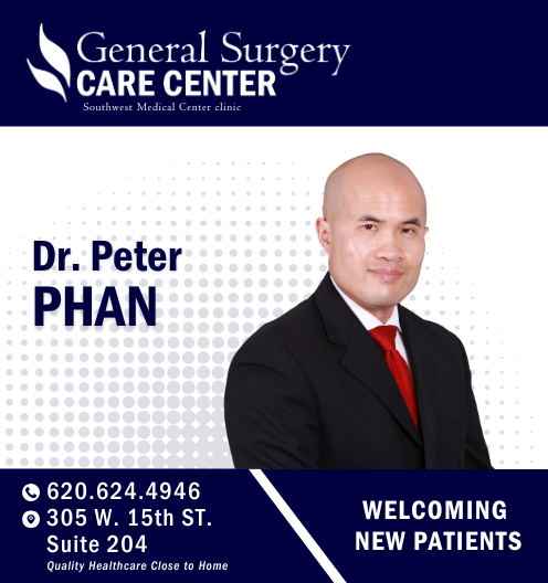 👨‍⚕️ Meet Dr. Peter Phan — Providing Expert Surgical Care Right Here in Liberal!

Now accepting new patients — schedule your appointment today!

📍 General Surgery Care Center
📞 Call us today: 620-624-4946