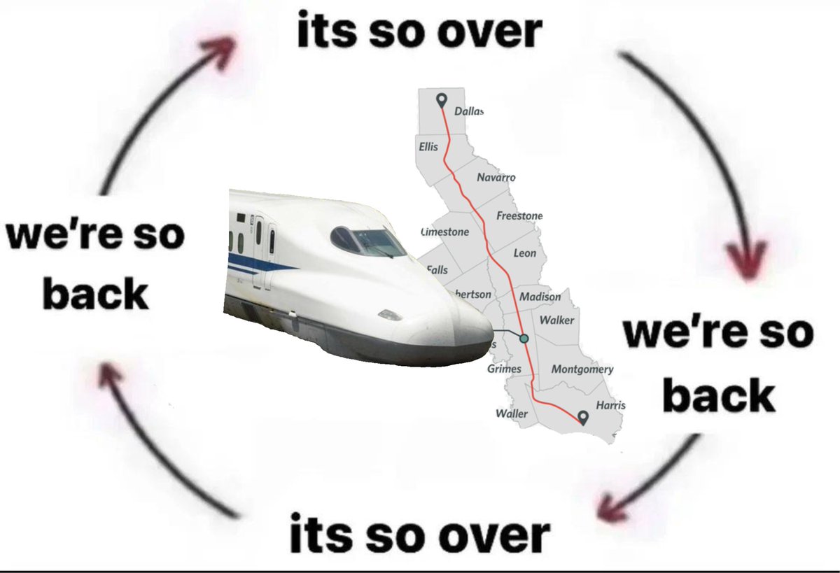 "Kleinheinz Capital Partners Inc. of Fort Worth, the lead investor in Texas Central, said it was 'proud to have stepped in as the private sector sponsor of the Texas high-speed rail, and today’s announcement is good news for the overall project.'"

I'M THINKING WE'RE BACK!?