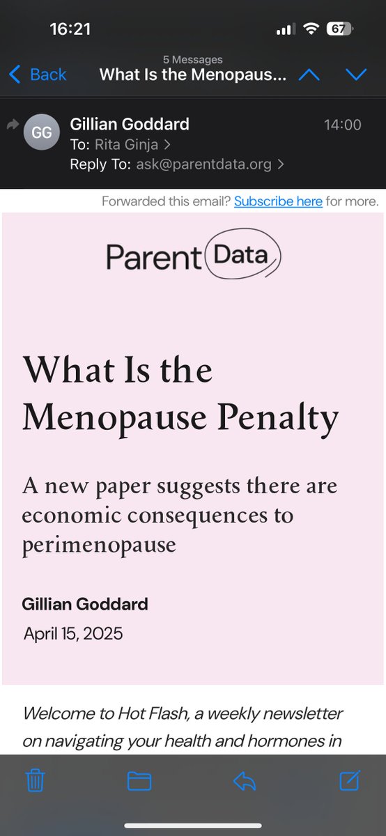Rita Ginja (@ritaginja) on Twitter photo Just received the newsletter from ParentData highlighting my research w/ <a href="/Gabri_EllaConti/">Gabriella Conti</a> <a href="/PerssonPetra/">Petra Persson</a> & Barton Willage on the economic consequences of (peri)menopause. Exciting to see our work on women's health and economic outcomes getting attention! parentdata.org/what-is-the-me… Just received the newsletter from ParentData highlighting my research w/ <a href="/Gabri_EllaConti/">Gabriella Conti</a> <a href="/PerssonPetra/">Petra Persson</a> & Barton Willage on the economic consequences of (peri)menopause. Exciting to see our work on women's health and economic outcomes getting attention! parentdata.org/what-is-the-me…