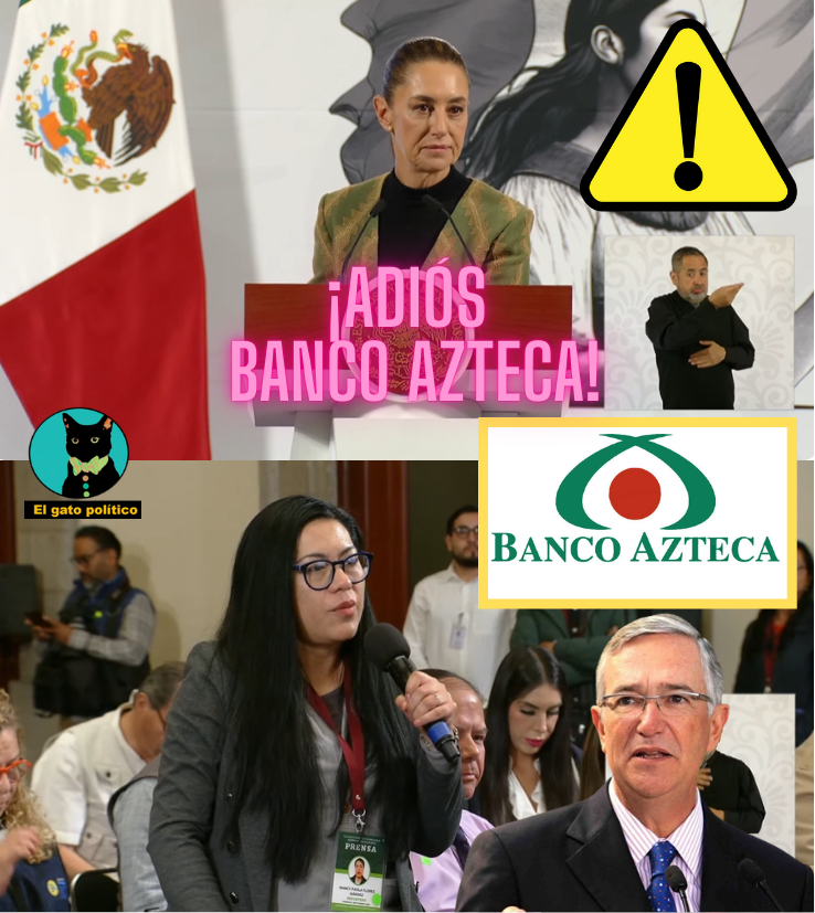 🔴🔴¡Tremendo!
Ante pregunta, la presidenta informa que Banco Azteca de Salinas Pliego ya fue quitado como banco en que los contribuyentes podían pagar sus impuestos. Esto debido a que  muchos bancos tardaban meses en dar el dinero al Estado y a veces hasta se lo jineteaban.
Por
