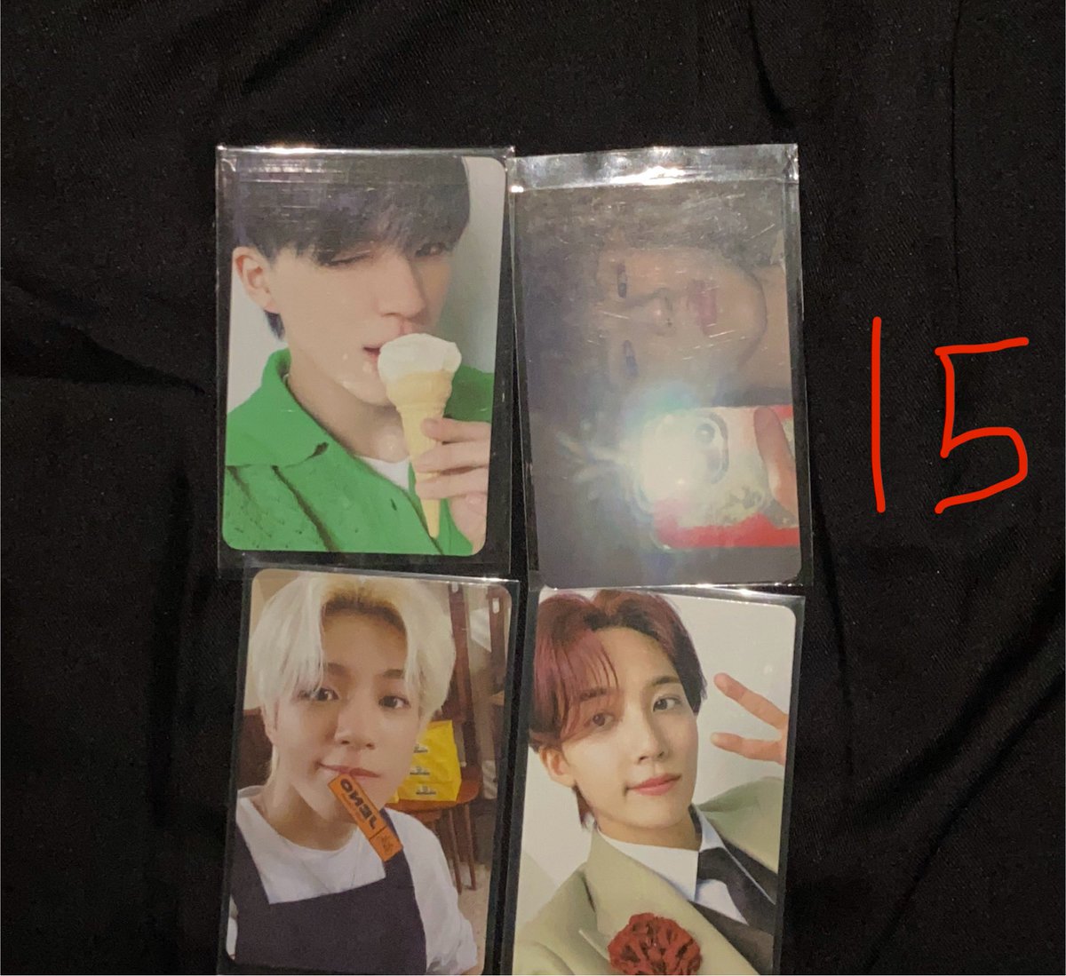 cwhenar's tweet photo. Jeno, Jeonghan, Mingyu beda harga yaa kak tertera di gambar🥰yang lain only 10k/each https://t.co/MoZ4EanpBL