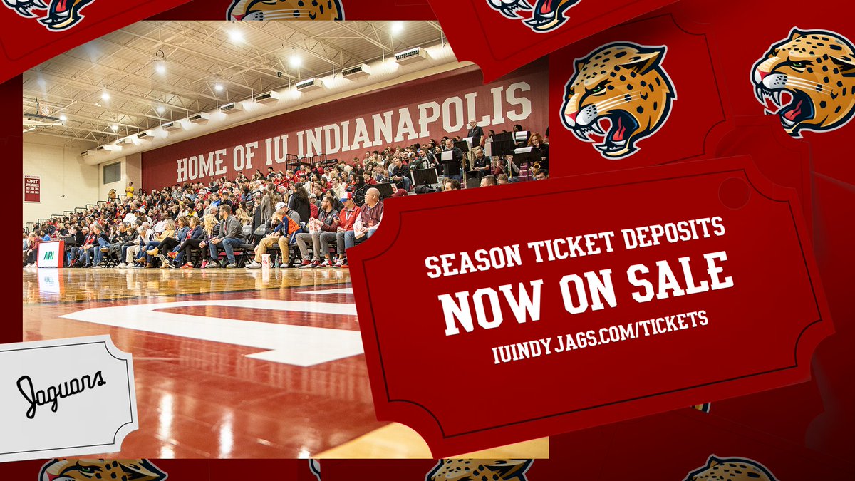 IU Indy Jaguars (@iuindy_jaguars) on Twitter photo Season ticket deposits are live for the <a href="/iuindy_mbb/">IU Indy Men's Basketball</a> & <a href="/iuindy_wbb/">IU Indy Women’s Basketball</a> 2025-26 season! Visit IUIndyJags.com/Tickets to place your deposits today. The first 50 new season ticket holders that sign up get a piece of Jags merch with their order!
#LetsGoJags Season ticket deposits are live for the <a href="/iuindy_mbb/">IU Indy Men's Basketball</a> & <a href="/iuindy_wbb/">IU Indy Women’s Basketball</a> 2025-26 season! Visit IUIndyJags.com/Tickets to place your deposits today. The first 50 new season ticket holders that sign up get a piece of Jags merch with their order!
#LetsGoJags