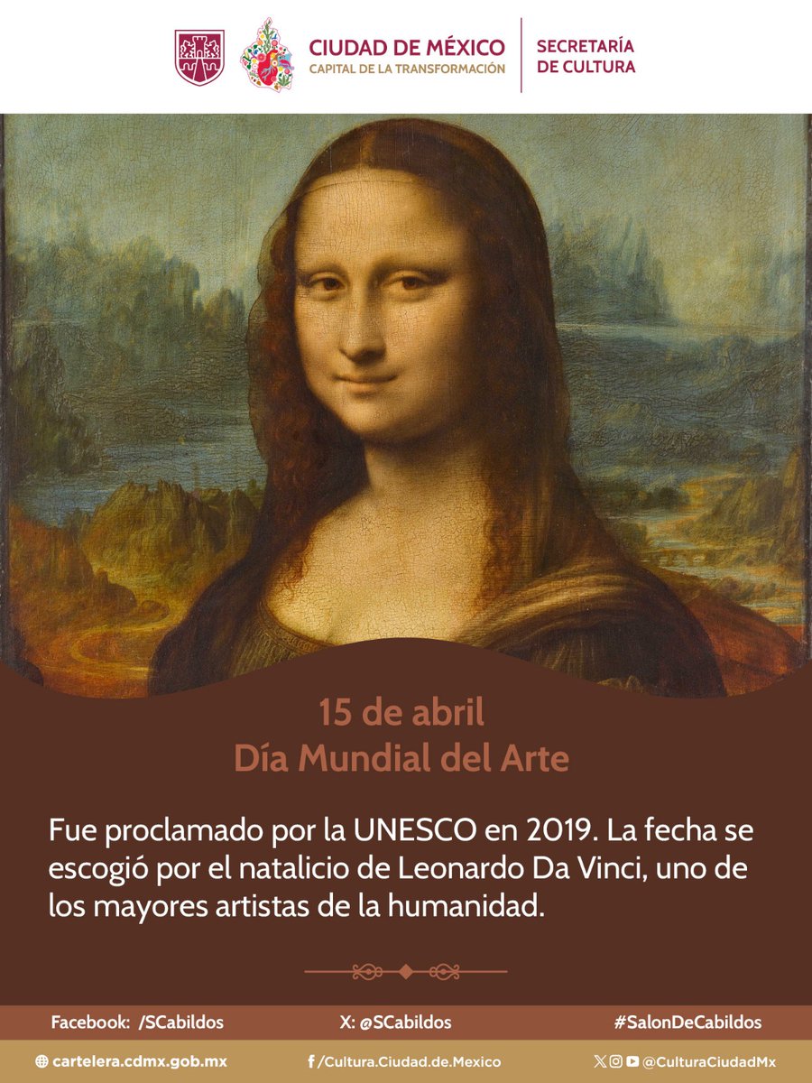 Hoy es el Día Mundial del Arte
#Efemérides 
#SalonDeCabildos