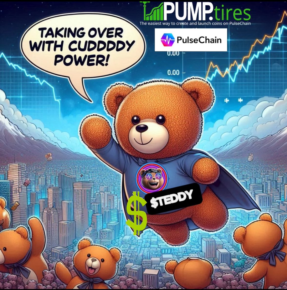 ShaneTheShiller's tweet photo. Everyone 🚨‼️there’s a bird! There’s a plane! Nope it’s $TEDDY Saving #PulseChain 💯💪🔥 there is a takeover happening and it is huge… join the #Memeteam #Teddytakeover #JEETSOUT #Chadsin #Fullsend BEAR 🧸🐻 #Community growing. https://t.co/dVE3R9SlER @RichardHeartWin 
DEXTools https://t.co/PASp1f6or8