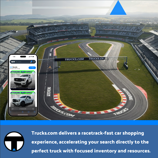 Trucks.com: Your fast lane to the perfect truck. The best car shopping experience starts here.

Visit us today at trucks.com, linkedin.com/company/trucks…!

#TrucksDotCom #NewVehicles #UsedVehicles #EnthusiastMode