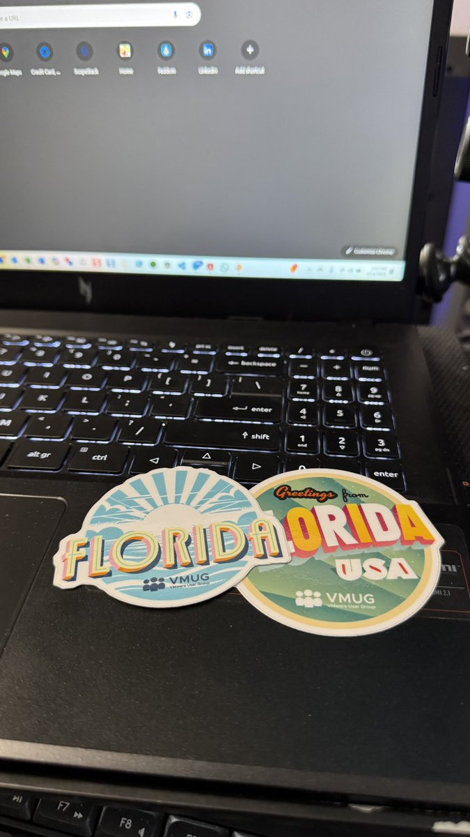 Orlando VMUG April Reminder! Tonight at Top Golf [Lake Mary] Join us at 5:30pm. Everyone who comes can get one of these cool Florida stickers in case you missed the Florida UserCon last month.  Register here or walk-in:  my.vmug.com/s/event/a4pVs0…