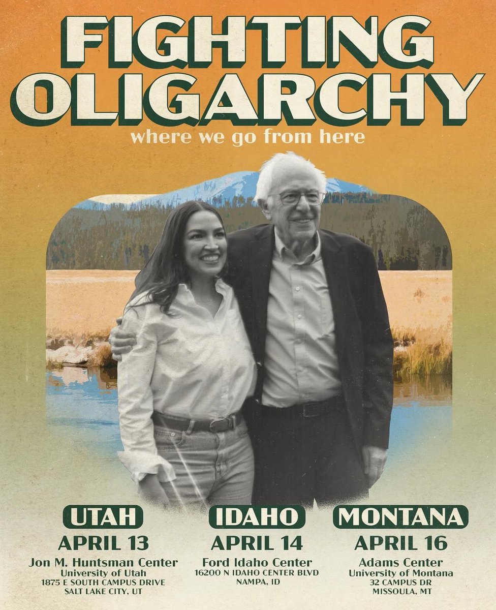 MTDems's tweet image. Don’t forget to join @berniesanders, @aoc, and Sara Nelson TOMORROW in Missoula! #mtpol