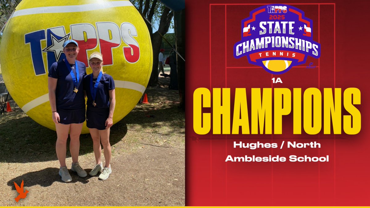 Congratulations to Hughes and North from Ambleside School, the 2025 1A Girls Doubles State Champions!