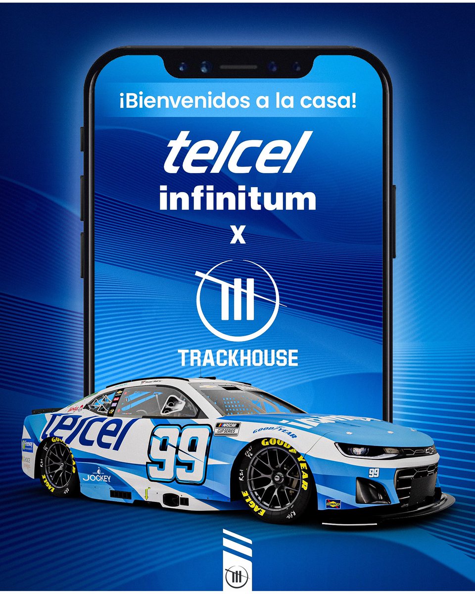 TeamTrackhouse's tweet photo. NEWS: Welcome to The House, @Telcel!

Telcel-Infinitum partners with @Daniel_SuarezG for the inaugural NASCAR Cup Series race in Mexico City. https://t.co/xtjG9Yrf3h