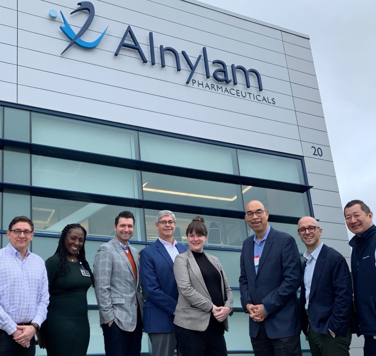 Alnylam's tweet photo. We were honored to host the @MALifeSciences team, including CEO Dr. Kirk Taylor, at our Norton, MA #manufacturing facility. They learned how we make #RNAiTherapeutics and we discussed #WorkforceDevelopment, public/private partnerships and growing the MA #lifesciences ecosystem. https://t.co/MfH4T7sIRy