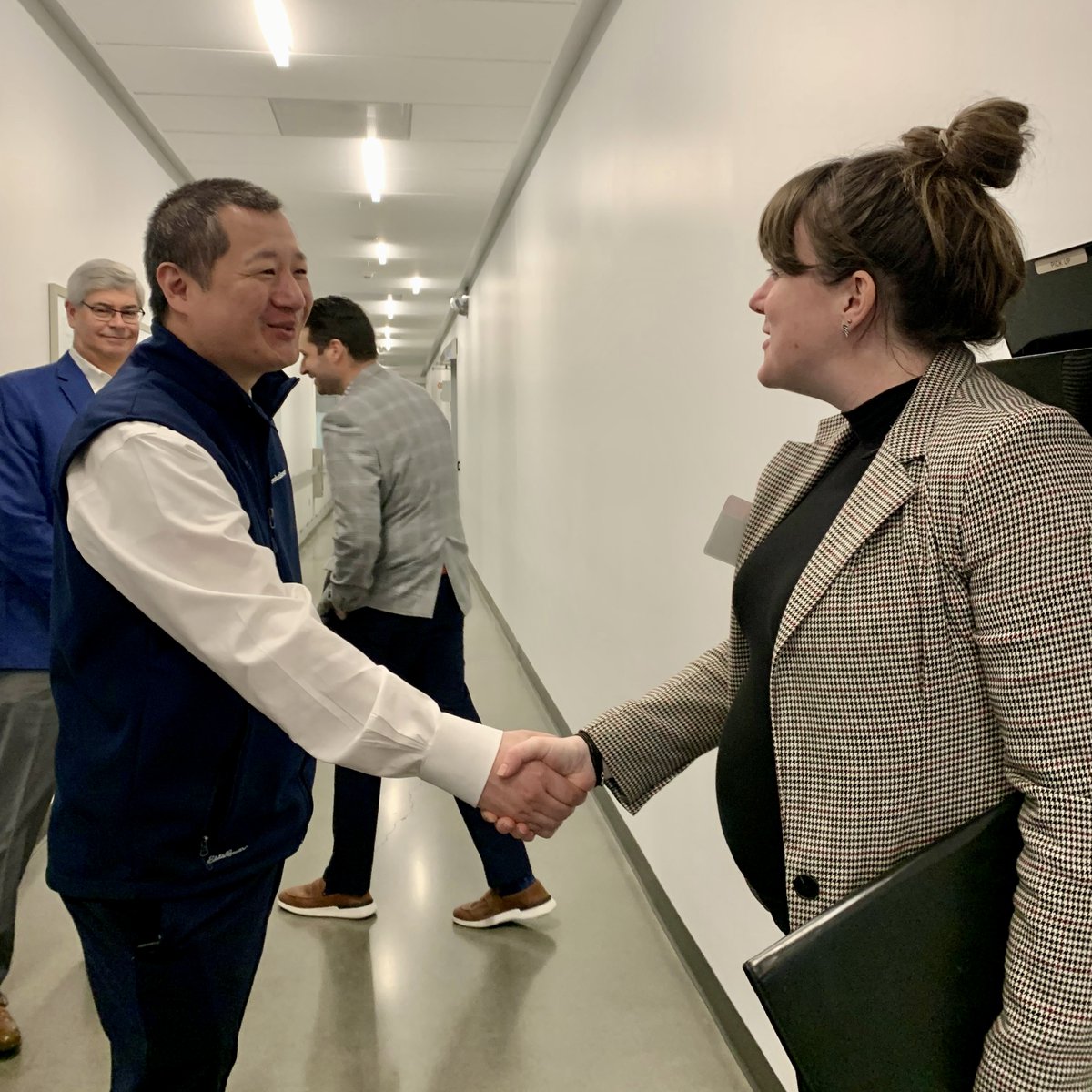 Alnylam's tweet photo. We were honored to host the @MALifeSciences team, including CEO Dr. Kirk Taylor, at our Norton, MA #manufacturing facility. They learned how we make #RNAiTherapeutics and we discussed #WorkforceDevelopment, public/private partnerships and growing the MA #lifesciences ecosystem. https://t.co/MfH4T7sIRy