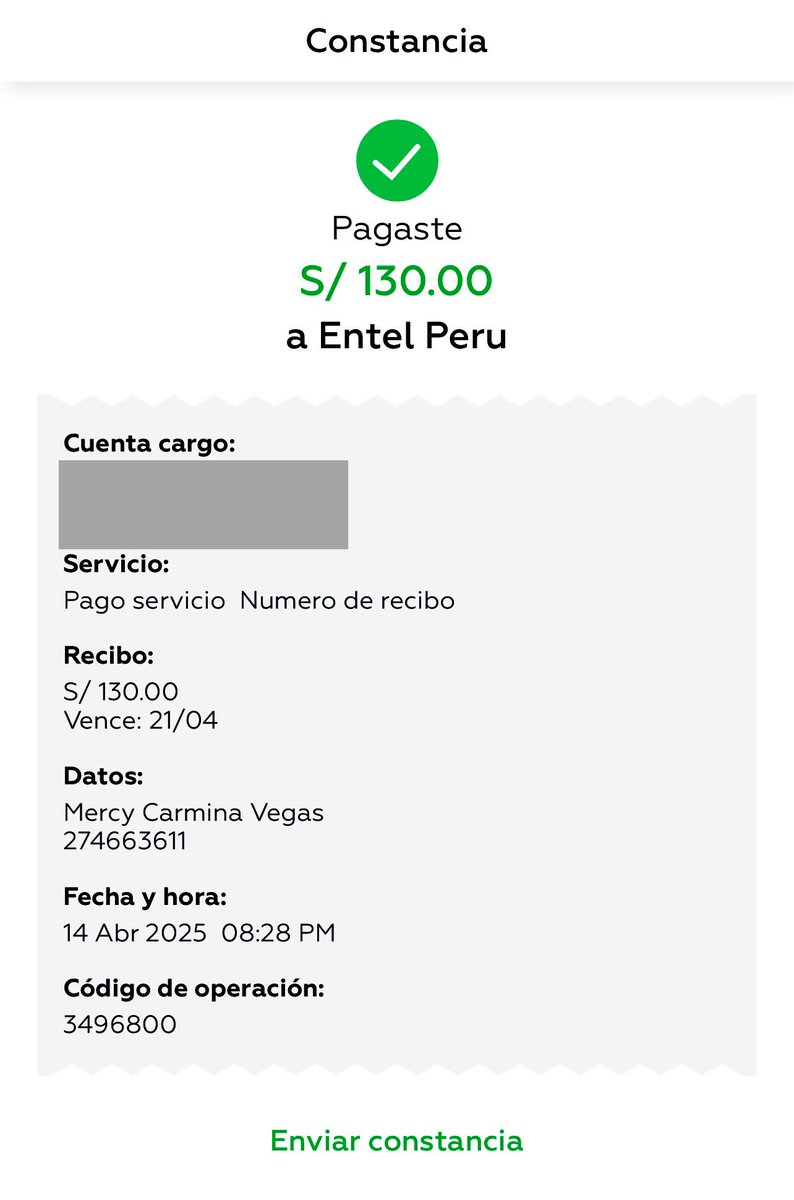 vesotoba's tweet photo. @EntelPeru @interbank otra cosa… además de mis datos, como puede ser que en Interbank cualquier persona pueda estar dentro de los servicios de @EntelPeru ósea cualquiera puede tener ese acceso de pagos? https://t.co/G4VNXNz9qZ
