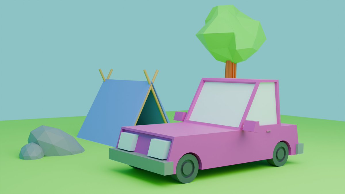 my first model in #blender #b3d with <a href="/bradcolbow/">Brad Colbow</a>'s tutorial

kept it simple since im working on an old and struggling laptop right now but i should be back on desktop for next week's round if not the week after🙏