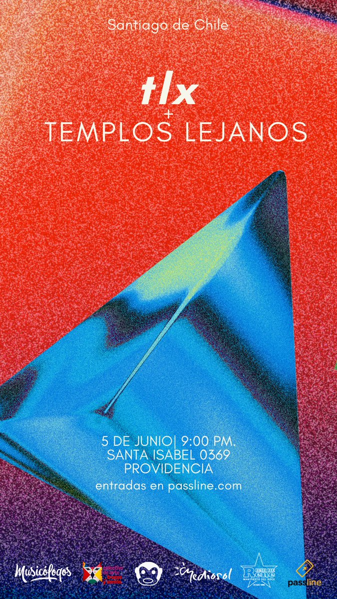 Santiago de Chile, este 05 de junio estaremos presentándonos en vivo en el @bardereneoficial  ✈️

Las entradas están ya a la venta por passline o en el link de nuestra bio. 

Ustedes, nosotros, la noche y la música