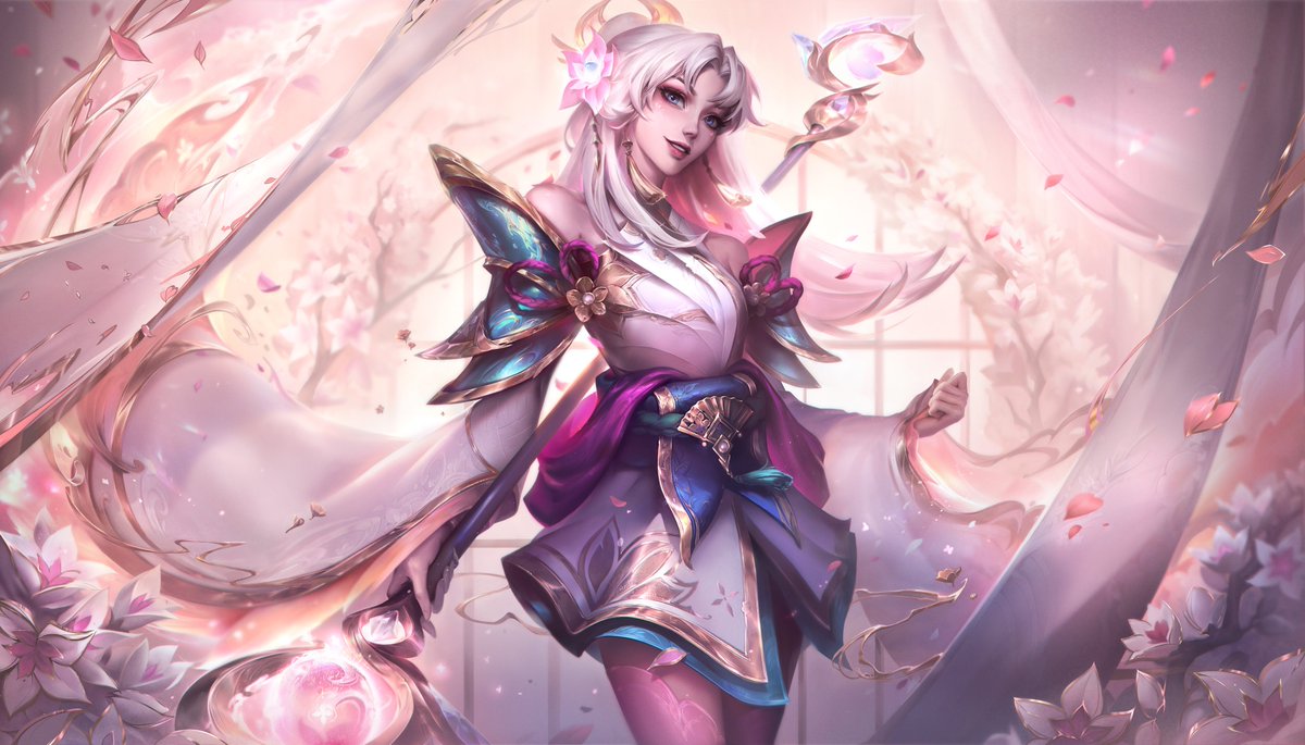 lol_es's tweet photo. El Pase de Batalla de la Temporada 2 reluce con Lux florecer espiritual de prestigio, Ivern florecer espiritual y Twitch fiesta en la piscina✨ 

¡Desbloquéalos a todos con el pase a partir del 30 de abril! https://t.co/oCIgxNJhoU
