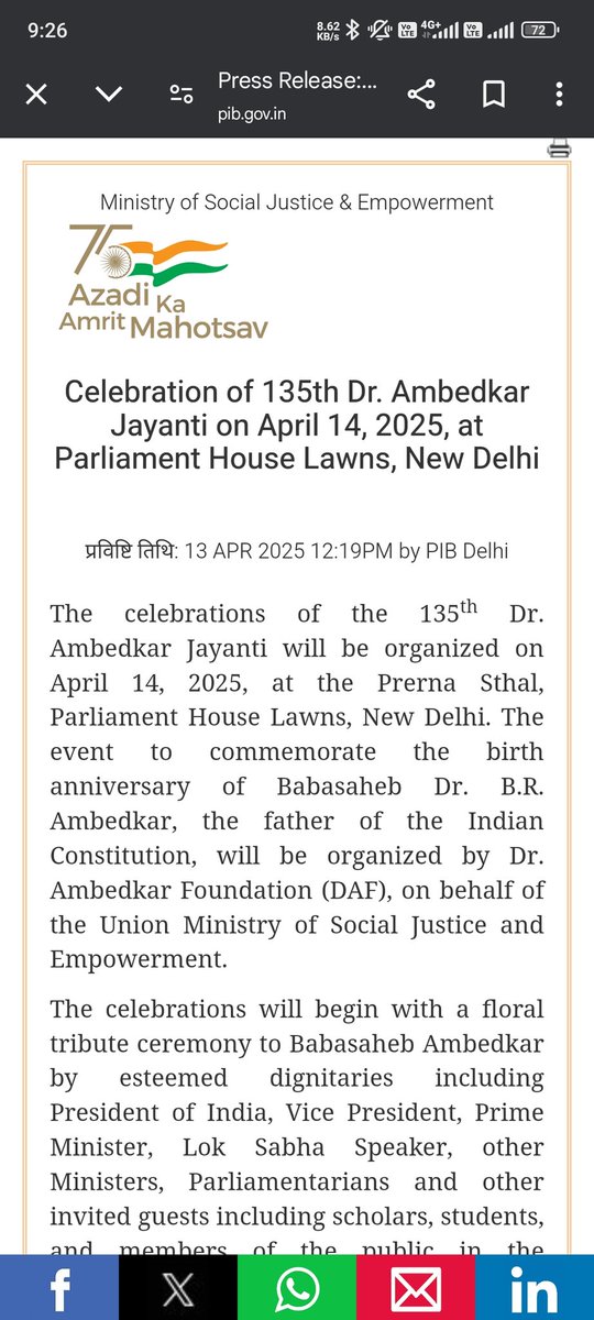RajeshSharma53's tweet photo. @airnewsalerts 134th or 135 ambedkar jayanti https://t.co/erTNqwBGKA