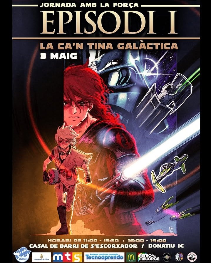 El próximo 3 de mayo todos los fans de Star Wars tenemos una cita con nuestros amigos de la <a href="/aacf_145/">AACF</a> en el evento solidario en S'Escorxador, Mallorca. Atentos al espectacular arte realizado en colaboración por los geniales <a href="/KennyRuido/">ケニー・ルイス Kenny Ruiz</a> y <a href="/Renato3xl/">Renato Roldan</a> ¡No faltéis! #StarWars✨