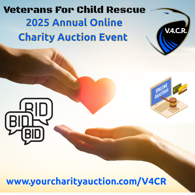 Please help support Veterans for Child Rescue by joining in on our Annual Spring Online Auction that is underway now. Visit YourCharityAuction.com/V4CR?utm_sourc… to get registered and bid on some terrific items.
