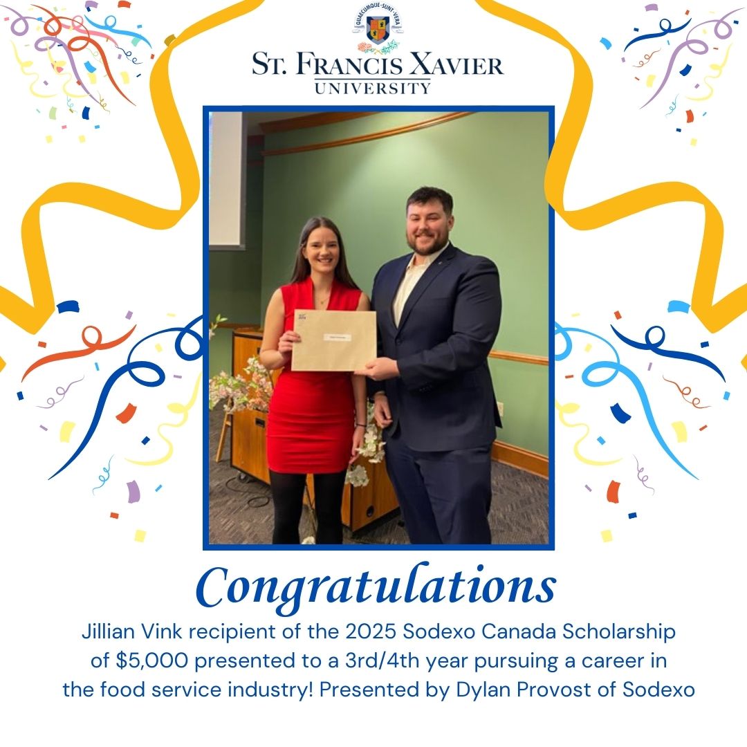 StFX Human Nutrition (@stfxhnu) on Twitter photo Congratulations to Evan, Jill, Yukti & Jillian. Well deserved! Thank you <a href="/StFXCampusFood/">StFX Campus Food</a>, donors and sponsors! Congratulations to Evan, Jill, Yukti & Jillian. Well deserved! Thank you <a href="/StFXCampusFood/">StFX Campus Food</a>, donors and sponsors!