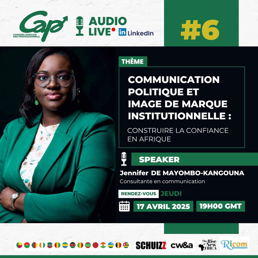 🎙️ Ce jeudi, je prendrai la parole en audio live sur un sujet passionnant : la communication politique et l’image de marque institutionnelle.
👨🏾‍💻Inscrivez-vous vite pour réserver votre place
👉🏾 urlz.fr/up0I

🔎 *Plus d’informations*
👉🏾 urlz.fr/up0B