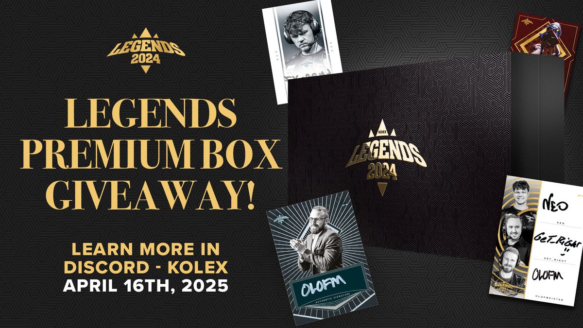 KolexGG's tweet image. REMINDER! We&apos;re giving away the contents of an entire Legends Premium box tomorrow at 7PM UTC on 👇

twitch.tv/kolexcollectib…

You can still secure yourself a chance at 1 of 3 slots by:

🔸Tune in during the live stream tomorrow
🔸Check out our Gleam campaign (Ends tonight!)…