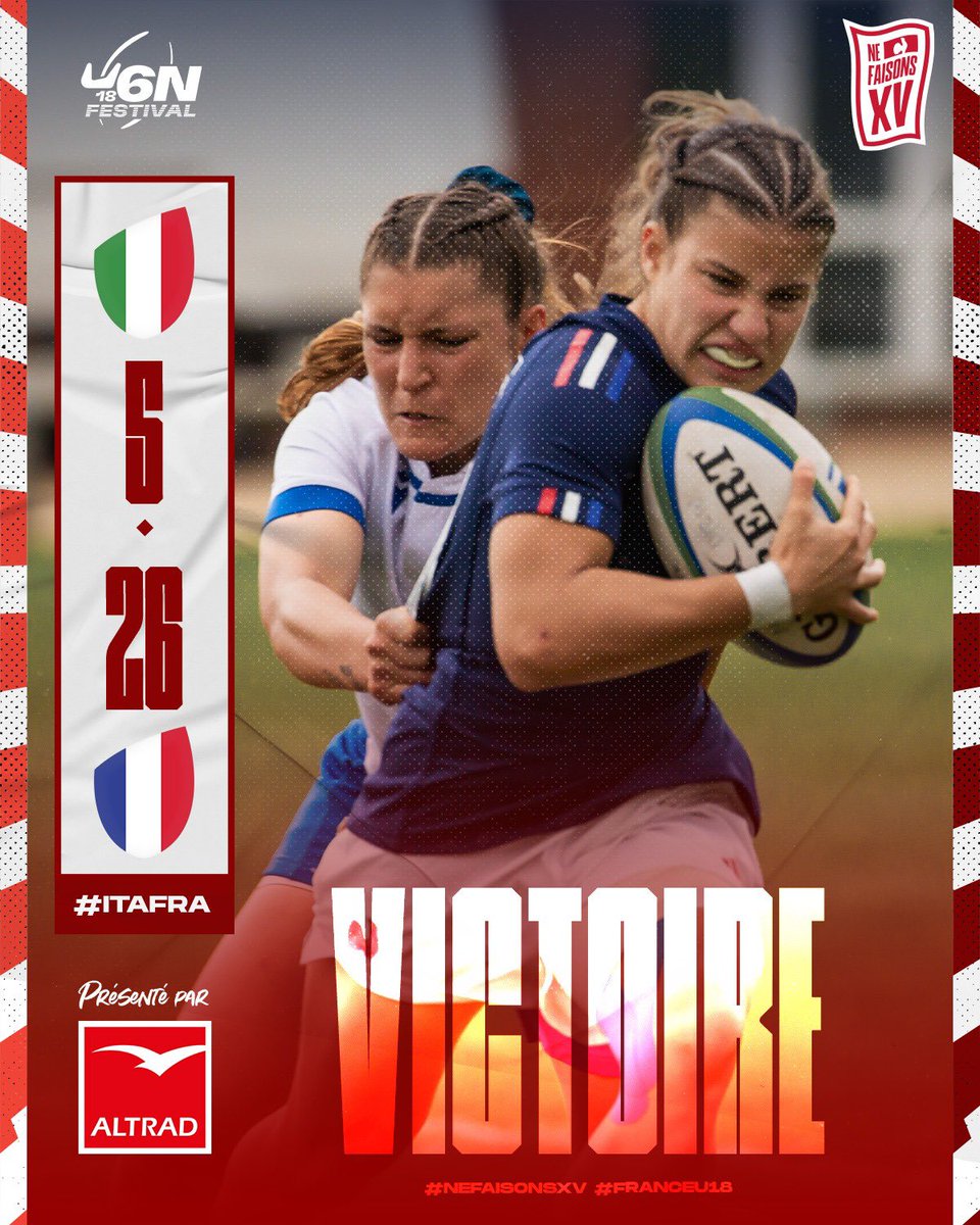 FranceRugby's tweet image. 😍 3ème victoire de nos Bleues dans ce festival ! 🇮🇹🇫🇷

Une belle victoire face aux Italiennes ! 💪

Place à France-Irlande tout de suite ! 🇫🇷☘️

On se retrouve sur Twitch ! twitch.tv/francerugby👋
#NeFaisonsXV