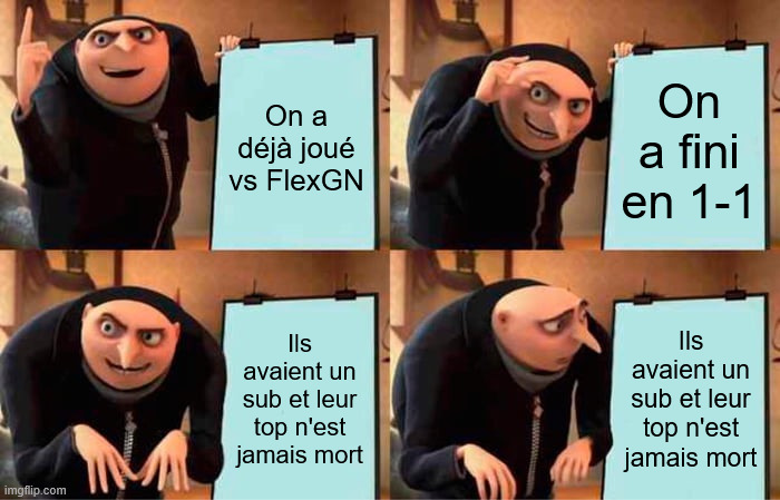 La <a href="/TeamFeur_2r2t/">Team Feur</a> essaye de vous expliquer pourquoi ils ont une chance contre nous...

On verra bien ce que ça donnera ce soir !
A 20h45 retrouvez <a href="/Shadox_Fr/">SGN Shâdôx</a> et <a href="/Maxilag_caster/">Maxilag</a> pour cast le 1er BO des playoffs de ces deux équipes !
📺twitch.tv/studentgn 📺
