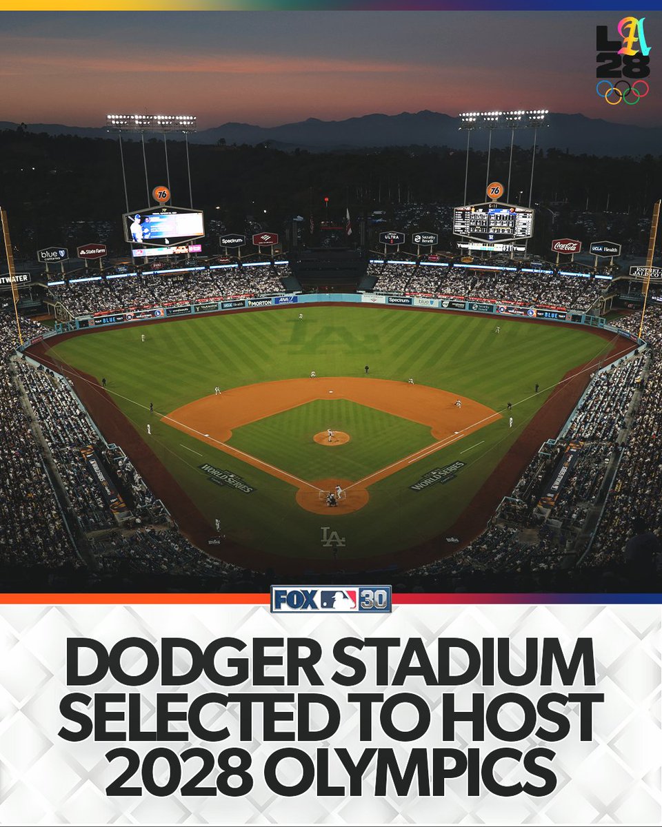 FOX Sports: MLB (@mlbonfox) on Twitter photo Dodger Stadium will be the baseball venue for the 2028 Summer Olympics
via <a href="/latimes/">Los Angeles Times</a> Dodger Stadium will be the baseball venue for the 2028 Summer Olympics
via <a href="/latimes/">Los Angeles Times</a>