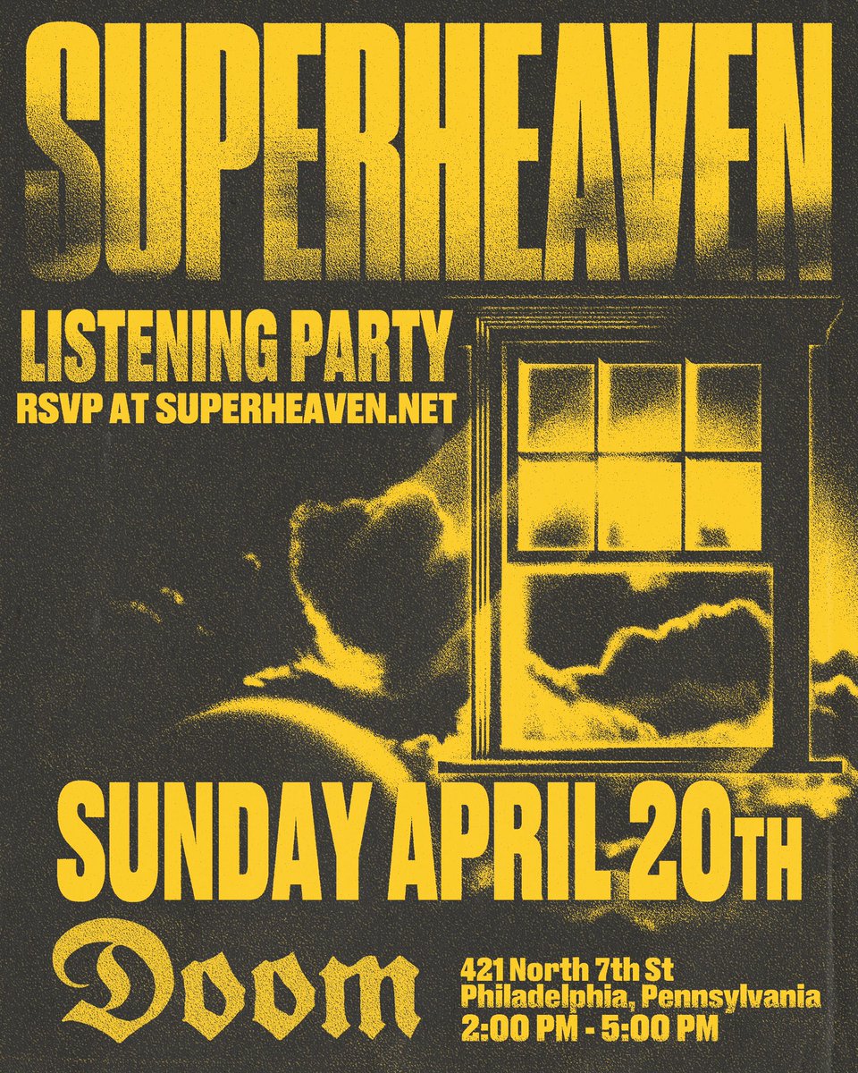 Philly, we’re hosting a listening party this Sunday for the release of our new album. Make sure to RSVP to secure a spot.

partiful.com/e/Hjy0X8MiXpnT…