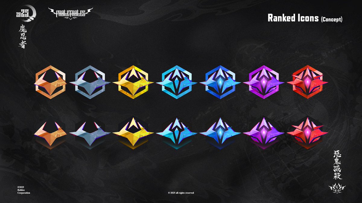fabletables's tweet image. Ranked Icons (concept)
.
.
Based off Marvel Rivals
.
.
#ROBLOX #RobloxUI #robloxart #robloxart #RobloxDev #RobloxDevs