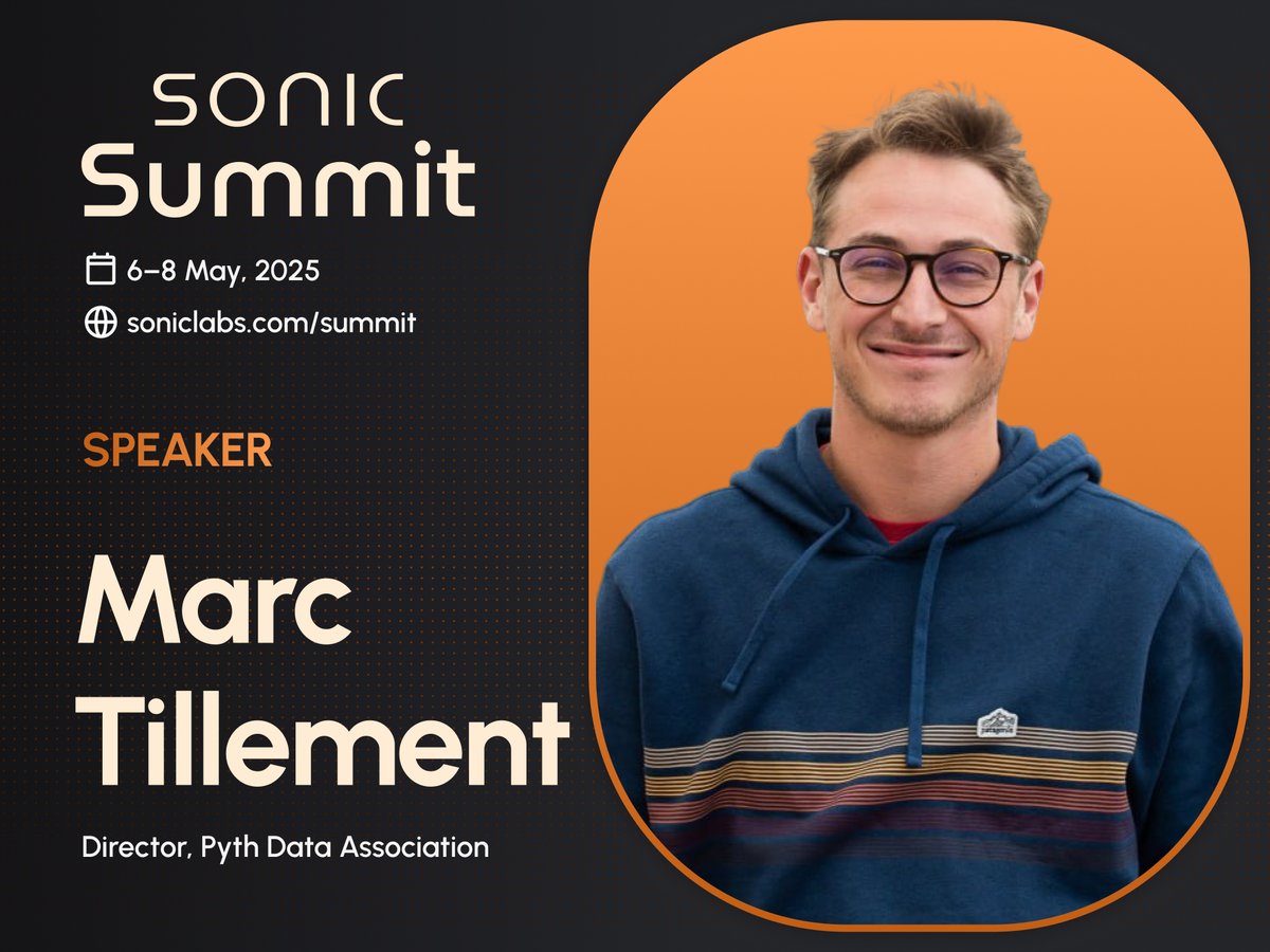 Sonic Labs (@soniclabs) on Twitter photo Catch <a href="/KemarTiti/">Marc | Pyth 🔮</a> at Summit!
Hooked on DeFi since 2019, Marc now leads <a href="/PythNetwork/">Pyth Network 🔮</a>, powering the world’s top first-party financial oracle.
🗓️ May 6–8, Vienna
🎟️ soniclabs.com/summit Catch <a href="/KemarTiti/">Marc | Pyth 🔮</a> at Summit!
Hooked on DeFi since 2019, Marc now leads <a href="/PythNetwork/">Pyth Network 🔮</a>, powering the world’s top first-party financial oracle.
🗓️ May 6–8, Vienna
🎟️ soniclabs.com/summit