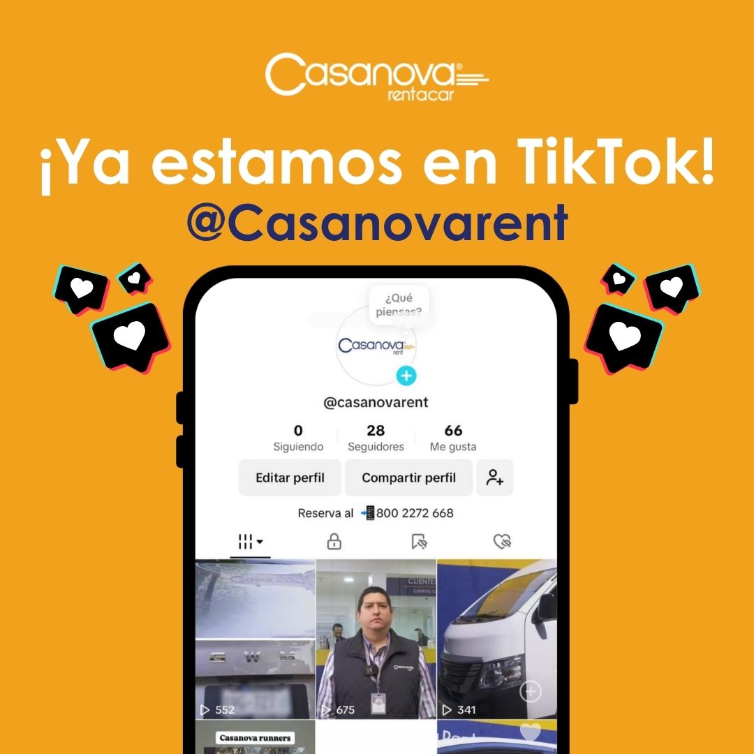 ¡Casanova llega TikTok!
Síguenos como: <a href="/CasanovaRent/">CasanovaRent</a> y descubre más de nosotros.
#CasanovaRentACar, #RentaDeAutosCDMX, #TikTokAutos
