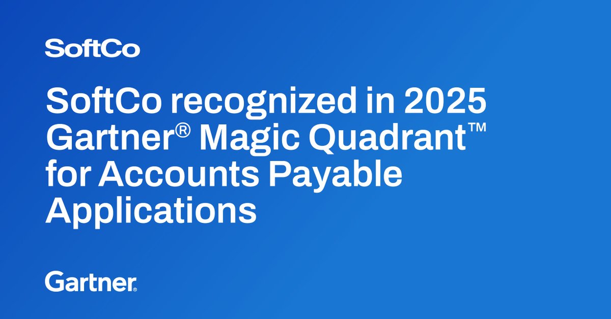 SoftCo has been officially recognized in the 2025 <a href="/Gartner_inc/">Gartner</a>  Magic Quadrant™ for Accounts Payable Applications!

This recognition is a testament to our continued focus on innovation, customer success, and delivering real-world results for finance teams around the globe. 🌍