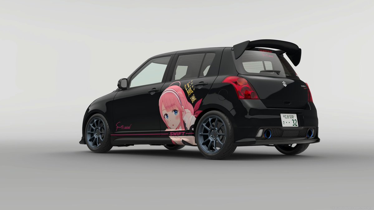 そういえば、ゲームで作った痛車
涼月と江風　秋月型が最近好みになってきてるが、あくまで榛名提督やからね
