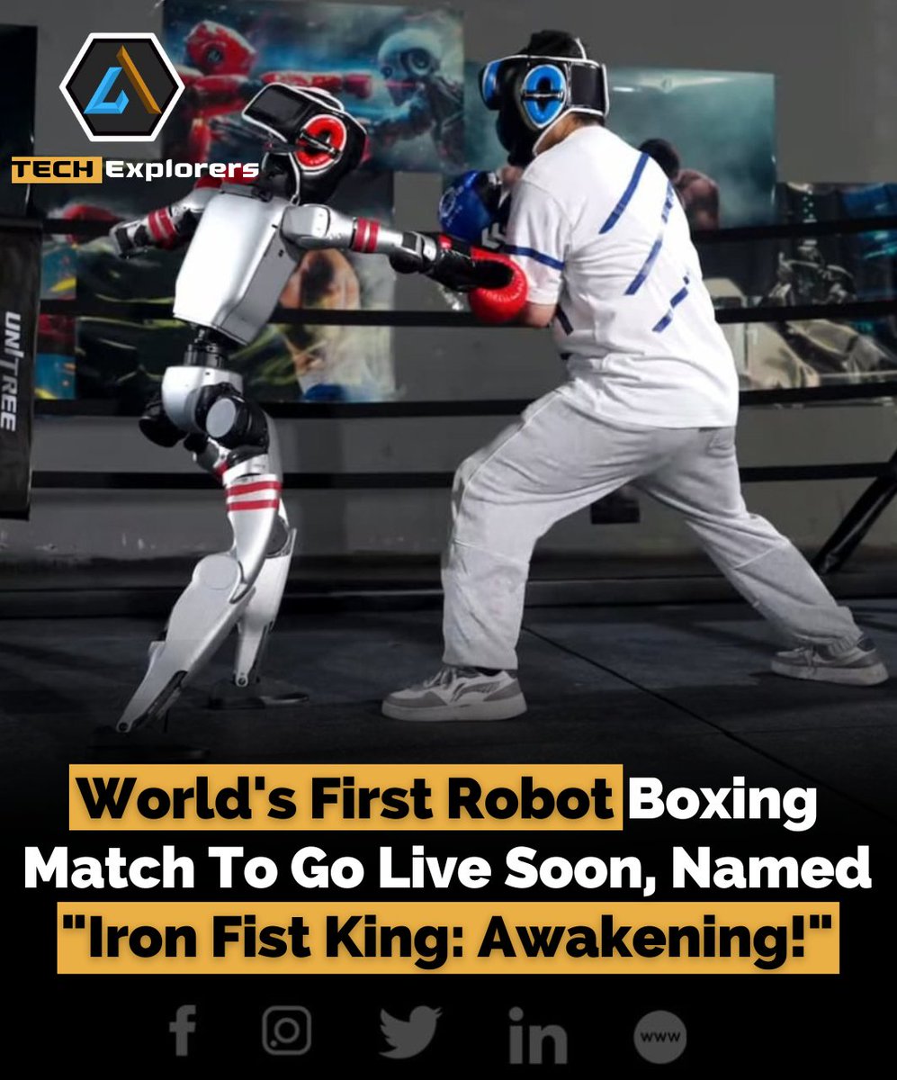 themestimes's tweet image. Robotics company Unitree has announced a live-streamed boxing match between two humanoid robots, called "Iron Fist King: Awakening!" The event is expected to happen within the next month.
#Unitree #HumanoidRobots #RobotBoxing #IronFistKing #G1Robot #H1Robot #AIrobots