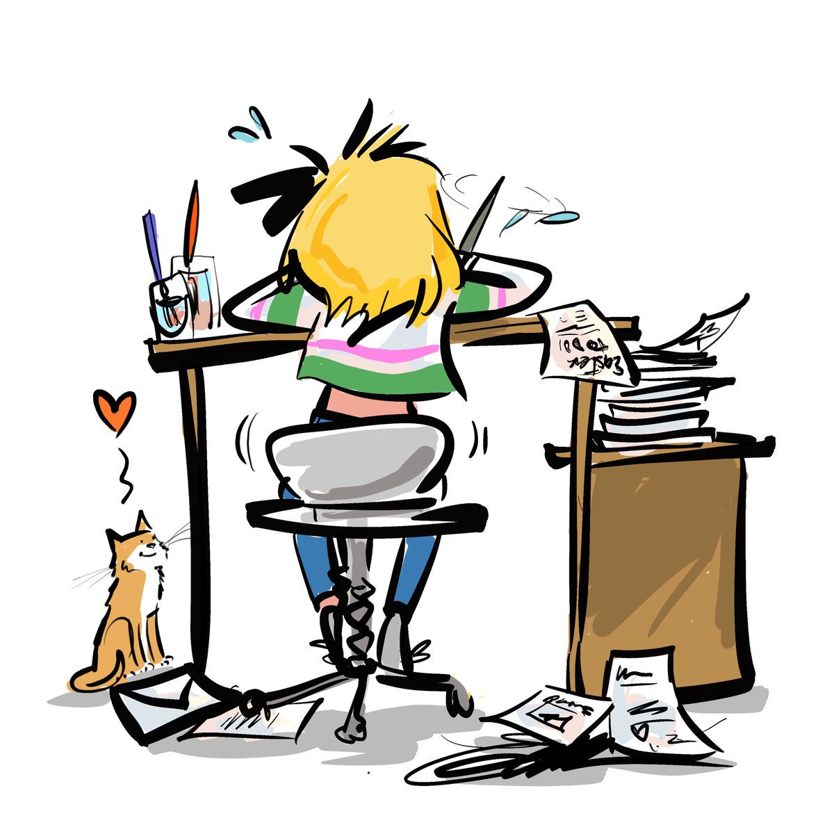 erminski's tweet photo. This month’s list was made by YOU!
Today’s prompt is HOT MESS
Thank you @tstuart1958 for today’s prompt💛
#erinsart #love #fun #sketch #erinscat #doodleaday #erinsdoodles #halfhourwarmup #doodleadayapril #fanlist❤️ https://t.co/SremeCe8Xd