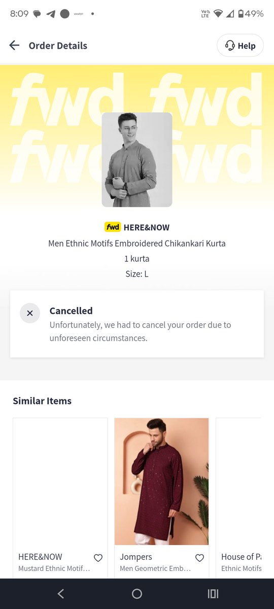 Prashu_Nik's tweet photo. Pathetic Service by @myntra ,
I have ordered the wrong size kurta because you mentioned the wrong size chart.And also unable to exchange the same. When call on toll free no they said use chat option and when using chat option they said call on the no. 
Where to go ?? https://t.co/0VYcNBde0z