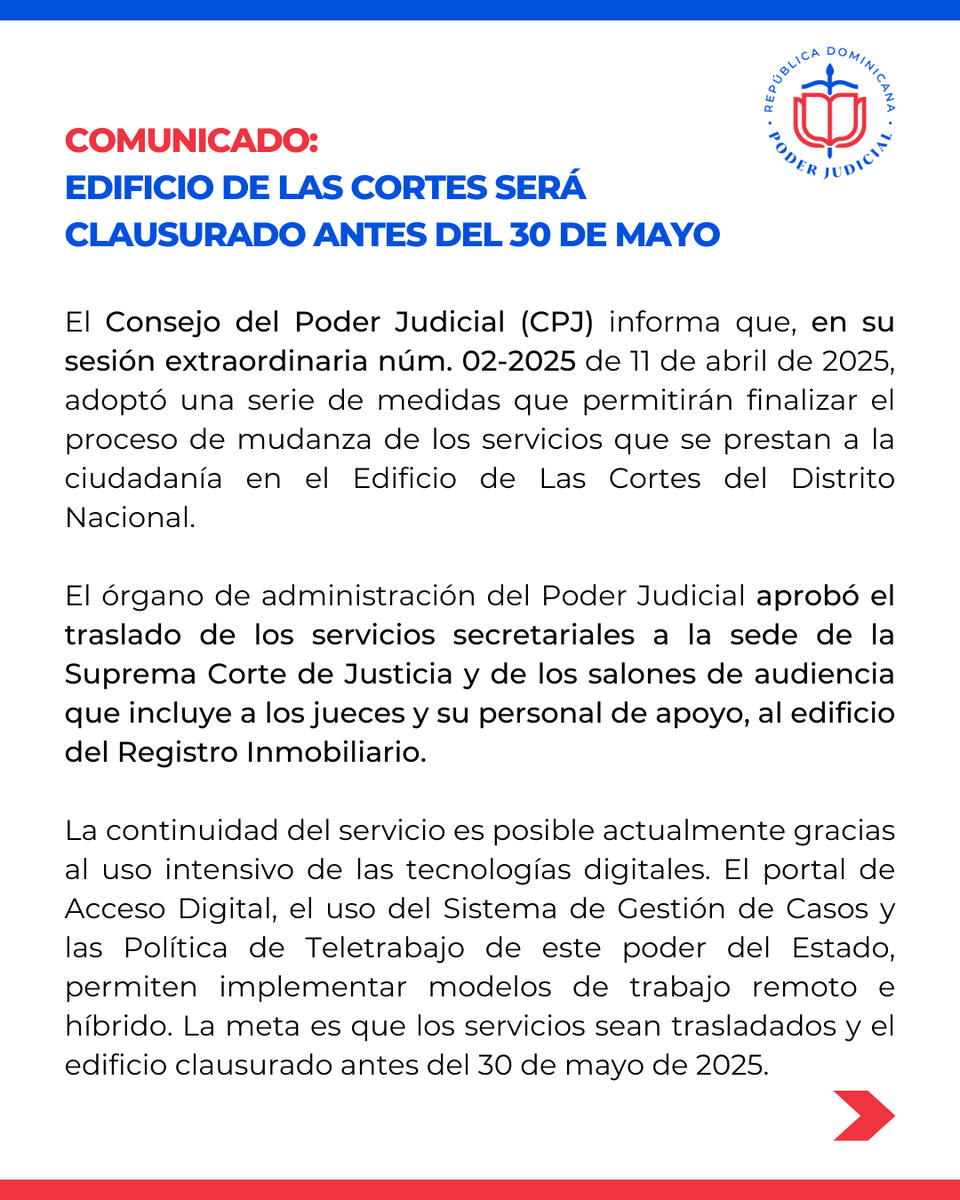 PoderJudicialRD's tweet photo. Comunicado importante. #PoderJudicialRD https://t.co/v3wnXlyRIq
