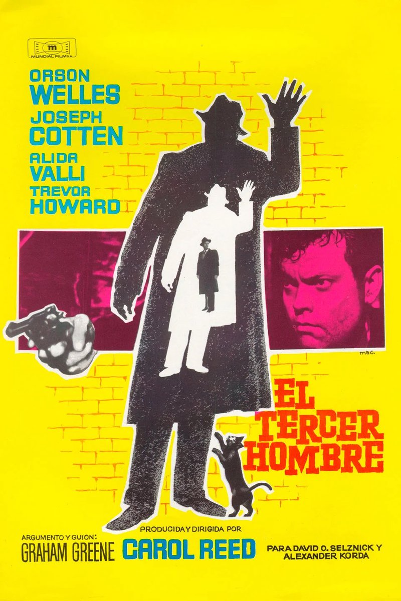 laparadadelcine's tweet photo. VIAJES IMPRESCINDIBLES: EL TERCER HOMBRE

Con esta película comienza una nueva sección de hilos 🧵 (que poco a poco iré poniendo) dedicada a traeros los que, para mí, son los films imprescindibles que toda persona que se haga llamar cinéfilo ha de haber visto al menos una vez en su vida. 

Mi intención es no destripar mucho las “pelis”, así que no ahondaré en su trama más de lo necesario. 

Solamente os daré unas pequeñas pinceladas para no estropear unas historias que si no conocéis, merecen mucho la pena descubrir por primera vez.

Por ello, sin más dilación, señores y señoras viajeras, descansen y estiren las piernas en el primer recorrido por el mundo de los sueños que ofrece esta parada: El tercer hombre.

Empezamos. ¡Viajeros al tren!:

#orsonwelles #eltercerhombre