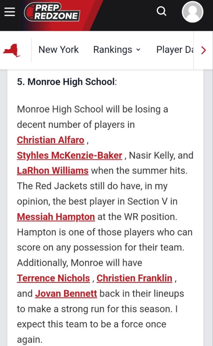 Thank you <a href="/PrepRedzoneNY/">Prep Redzone New York</a> for write up! @PRZCaleb