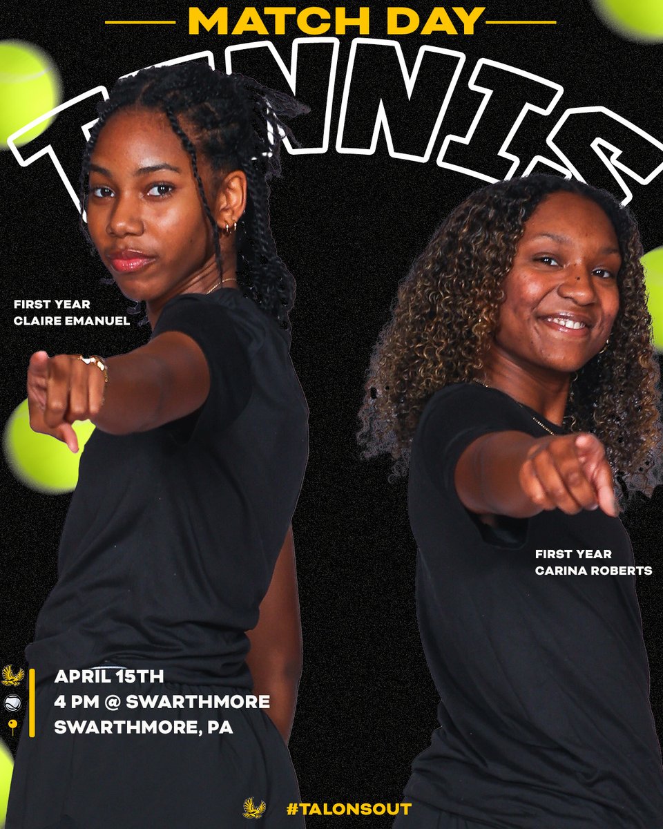 Tennis flies over to Swarthmore today for a Centennial Conference match-up!

#GoOwls 🦉 #talonsout #diii