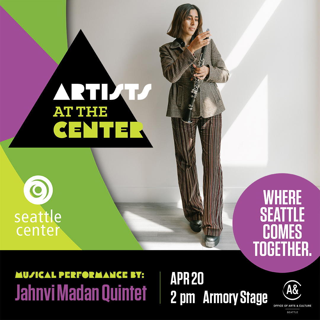 Seattle Office of Arts & Culture (@seattlearts) on Twitter photo Head to <a href="/seattlecenter/">Seattle Center</a> on Sunday for a free jazz concert by Jahnvi Madan's acclaimed band of musicians from NY, Boston, and Seattle.
See the full Artists at the Center lineup: seattlecenter.com/events/feature… Head to <a href="/seattlecenter/">Seattle Center</a> on Sunday for a free jazz concert by Jahnvi Madan's acclaimed band of musicians from NY, Boston, and Seattle.
See the full Artists at the Center lineup: seattlecenter.com/events/feature…