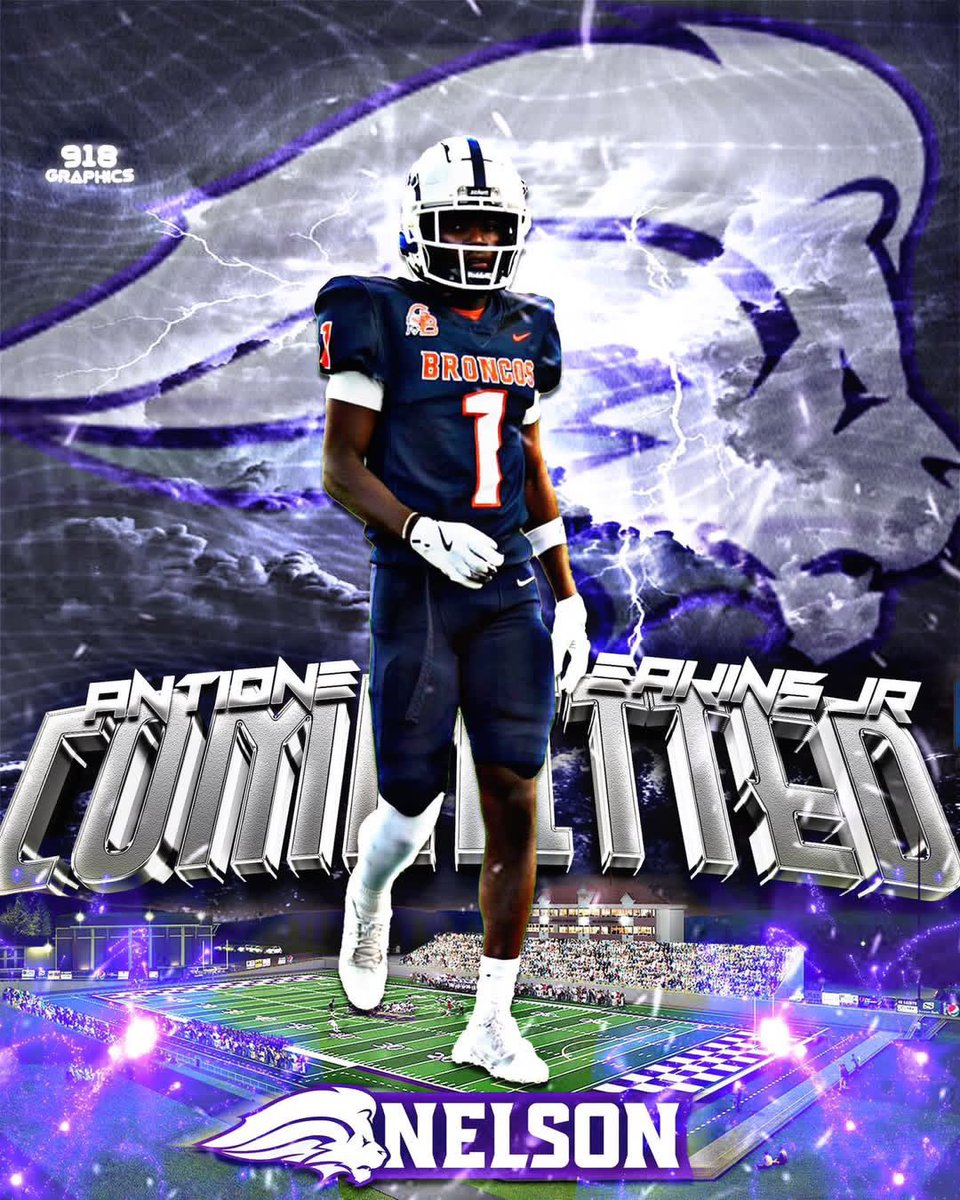 Antione Eakins, Jr (@ajeakins1_) on Twitter photo #AGTG Beyond excited to announce my commitment to the University of Nelson!!
#NewBeginnings <a href="/BUSHHS_FOOTBALL/">FB Bush Football</a> <a href="/CoachBHardee/">Coach Hardee</a> <a href="/Coach_MacSAGU/">Blake McCulloch</a> <a href="/918graphics/">918 Graphics</a> #AGTG Beyond excited to announce my commitment to the University of Nelson!!
#NewBeginnings <a href="/BUSHHS_FOOTBALL/">FB Bush Football</a> <a href="/CoachBHardee/">Coach Hardee</a> <a href="/Coach_MacSAGU/">Blake McCulloch</a> <a href="/918graphics/">918 Graphics</a>